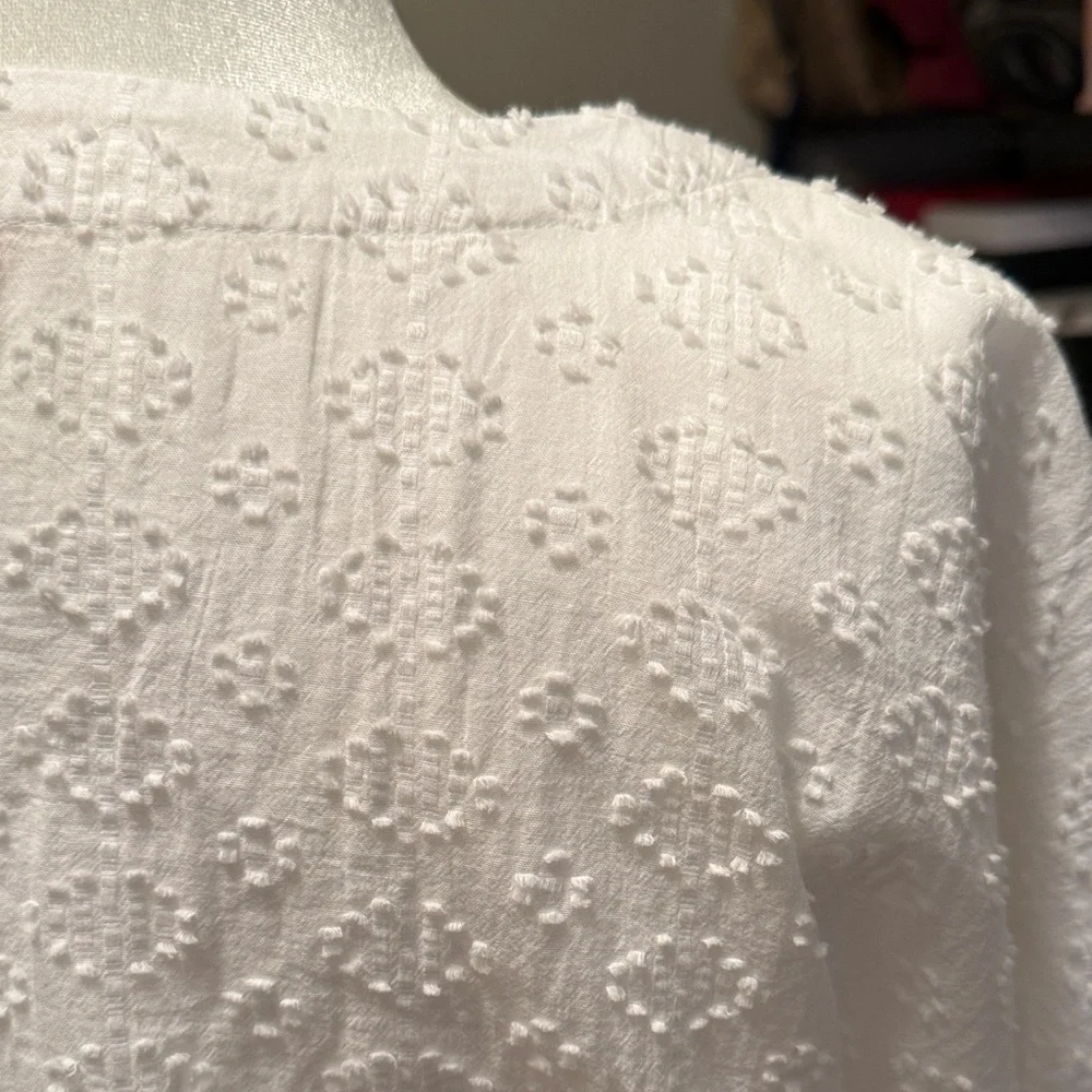 Style & Co. Cream Button-Down Blouse - Picture 2 of 8